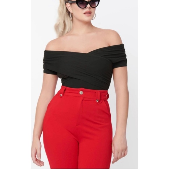 Unique Vintage - Offshoulder Daydreamer Bodysuit - Picture 3 of 10
